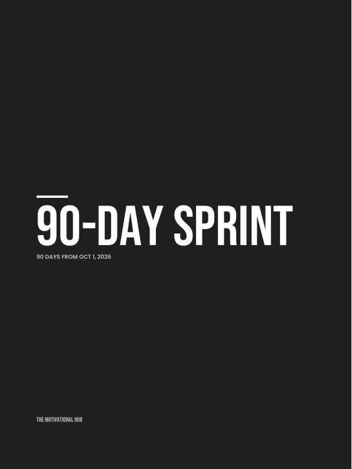 Cover of the 90-Day Mindset Sprint, men's edition, made for Kindle Scribe 10.2 inch