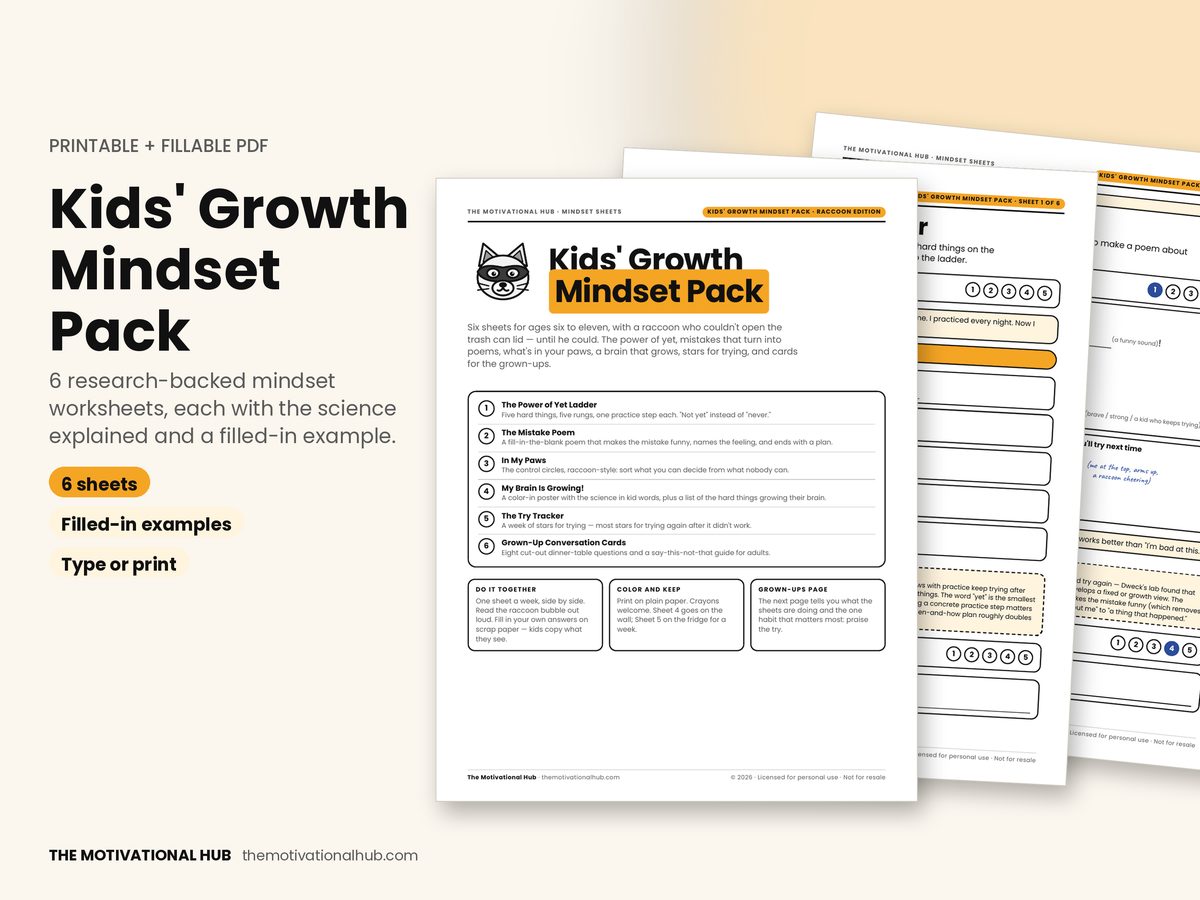 Kids' Growth Mindset Pack preview